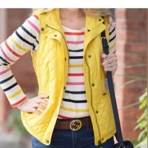 Talbots Yellow Quilted Vest